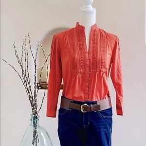Bohemian Button Front Blouse